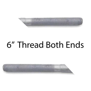5/8" x 10' Tieback Anchor Rod HDG (Threaded at Both Ends)