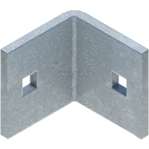 Angle Clip 2.5" x 2.5" w/ Square Hole (For 1/2" Carriage Bolt)