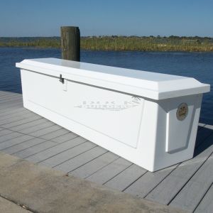 Classic Fiberglass Medium Profile Dock Box 96" x 22" x 25"