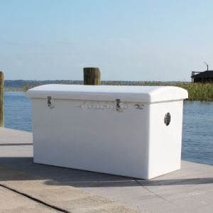 Deluxe Fiberglass High Profile Dock Box 60" x 29" x 33"