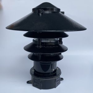 Dock Light, 110v, Aluminum, Pagoda Style with Junction Post Top Base, Black Finish *** Only 1 Available ***