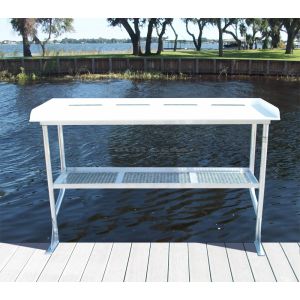 68" Deluxe Fish Cleaning Station - 2 Leg With Shelf