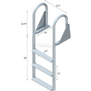 3 Step Swing Ladder with 3-1/2" Wide Steps