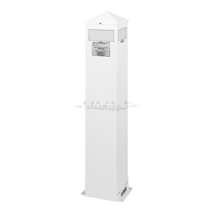 Dockside LED Aluminum Pedestal Light, 110v, 8" x 8" x 41", White Finish