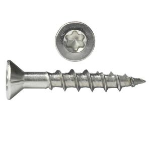 #10 x 1-1/4" Wood Screws, 305 Stainless, T25 Torx Drive (500 pieces)